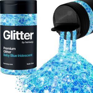 Hemway Multi-Size Glitter Shaker 120g / 4.2oz Baby Blue Iridescent Cosmetic, Festival, Epoxy Resin, Crafts Hemway Multi-Size Glitter Shaker 120g / 4.2oz Baby Blue Iridescent Cosmetic, Festival, Epoxy Resin, Crafts