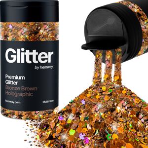 Hemway Multi-Size Glitter Shaker 120g / 4.2oz Bronze Brown Holographic Cosmetic, Festival, Epoxy Resin, Crafts Hemway Multi-Size Glitter Shaker 120g / 4.2oz Bronze Brown Holographic Cosmetic, Festival, Epoxy Resin, Crafts