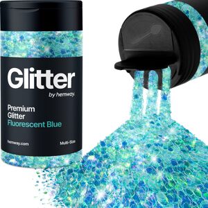 Hemway Multi-Size Glitter Shaker 120g / 4.2oz Fluorescent Blue Cosmetic, Festival, Epoxy Resin, Crafts Hemway Multi-Size Glitter Shaker 120g / 4.2oz Fluorescent Blue Cosmetic, Festival, Epoxy Resin, Crafts