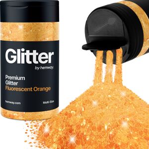 Hemway Multi-Size Glitter Shaker 120g / 4.2oz Fluorescent Orange Cosmetic, Festival, Epoxy Resin, Crafts Hemway Multi-Size Glitter Shaker 120g / 4.2oz Fluorescent Orange Cosmetic, Festival, Epoxy Resin, Crafts