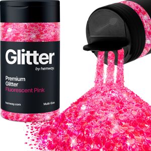 Hemway Multi-Size Glitter Shaker 120g / 4.2oz Fluorescent Pink Cosmetic, Festival, Epoxy Resin, Crafts Hemway Multi-Size Glitter Shaker 120g / 4.2oz Fluorescent Pink Cosmetic, Festival, Epoxy Resin, Crafts