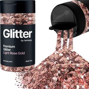Hemway Multi-Size Glitter Shaker 120g / 4.2oz Light Rose Gold Cosmetic, Festival, Epoxy Resin, Crafts Hemway Multi-Size Glitter Shaker 120g / 4.2oz Light Rose Gold Cosmetic, Festival, Epoxy Resin, Crafts
