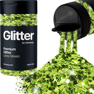 Hemway Multi-Size Glitter Shaker 120g / 4.2oz Lime Green Cosmetic, Festival, Epoxy Resin, Crafts Hemway Multi-Size Glitter Shaker 120g / 4.2oz Lime Green Cosmetic, Festival, Epoxy Resin, Crafts
