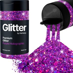 Hemway Multi-Size Glitter Shaker 120g / 4.2oz Purple Holographic Cosmetic, Festival, Epoxy Resin, Crafts Hemway Multi-Size Glitter Shaker 120g / 4.2oz Purple Holographic Cosmetic, Festival, Epoxy Resin, Crafts