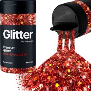 Hemway Multi-Size Glitter Shaker 120g / 4.2oz Red Holographic Cosmetic, Festival, Epoxy Resin, Crafts Hemway Multi-Size Glitter Shaker 120g / 4.2oz Red Holographic Cosmetic, Festival, Epoxy Resin, Crafts
