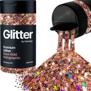 Hemway Multi-Size Glitter Shaker 120g / 4.2oz Rose Gold Holographic Cosmetic, Festival, Epoxy Resin, Crafts Hemway Multi-Size Glitter Shaker 120g / 4.2oz Rose Gold Holographic Cosmetic, Festival, Epoxy Resin, Crafts