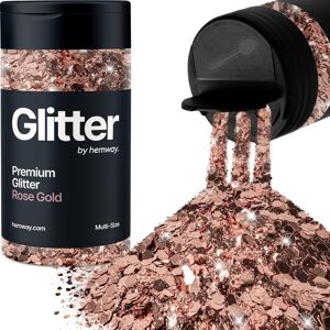 Hemway Multi-Size Glitter Shaker 120g / 4.2oz Rose Gold Cosmetic, Festival, Epoxy Resin, Crafts Hemway Multi-Size Glitter Shaker 120g / 4.2oz Rose Gold Cosmetic, Festival, Epoxy Resin, Crafts