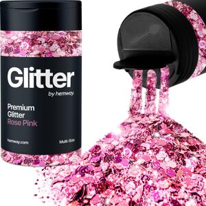 Hemway Multi-Size Glitter Shaker 120g / 4.2oz Rose Pink Cosmetic, Festival, Epoxy Resin, Crafts Hemway Multi-Size Glitter Shaker 120g / 4.2oz Rose Pink Cosmetic, Festival, Epoxy Resin, Crafts