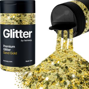 Hemway Multi-Size Glitter Shaker 120g / 4.2oz Sand Gold Cosmetic, Festival, Epoxy Resin, Crafts Hemway Multi-Size Glitter Shaker 120g / 4.2oz Sand Gold Cosmetic, Festival, Epoxy Resin, Crafts