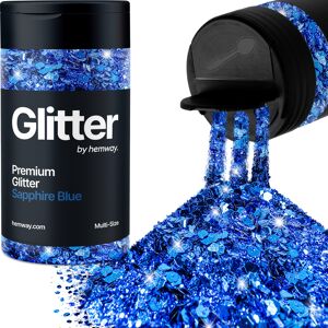 Hemway Multi-Size Glitter Shaker 120g / 4.2oz Sapphire Blue Cosmetic, Festival, Epoxy Resin, Crafts Hemway Multi-Size Glitter Shaker 120g / 4.2oz Sapphire Blue Cosmetic, Festival, Epoxy Resin, Crafts