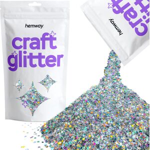 Hemway Craft Glitter 100g / 3.5oz Silver Holographic Stars Epoxy Resin, DIY, Tumbler, Decoration Hemway Craft Glitter 100g / 3.5oz Silver Holographic Stars Epoxy Resin, DIY, Tumbler, Decoration