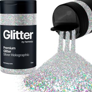 Hemway Glitter Shaker 125g / 4.4oz Silver Holographic Cosmetic, Festival, Epoxy Resin, Crafts Hemway Glitter Shaker 125g / 4.4oz Silver Holographic Cosmetic, Festival, Epoxy Resin, Crafts