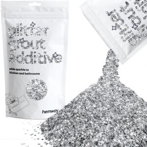 hemway Glitter For Tile Grout 100g / 3.5oz Silver Stars Waterproof Fade Resistant hemway Glitter For Tile Grout 100g / 3.5oz Silver Stars Waterproof Fade Resistant