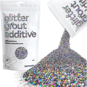 hemway Glitter For Tile Grout 100g / 3.5oz Gun Metal Grey Holographic Waterproof Fade Resistant hemway Glitter For Tile Grout 100g / 3.5oz Gun Metal Grey Holographic Waterproof Fade Resistant