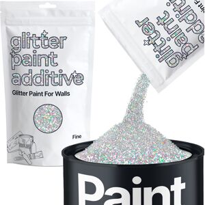 Hemway Glitter For Wall Paint 100g / 3.5oz Silver Holographic Walls & Ceilings Sparkle Paint Hemway Glitter For Wall Paint 100g / 3.5oz Silver Holographic Walls & Ceilings Sparkle Paint