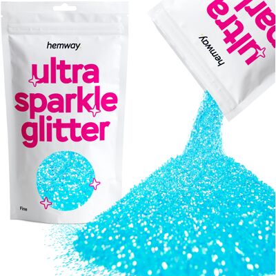 Hemway Glitter Ultra Sparkle 100g / 3.5oz Baby Blue Iridescent Cosmetic, Festival, Crafts Hemway Glitter Ultra Sparkle 100g / 3.5oz Baby Blue Iridescent Cosmetic, Festival, Crafts