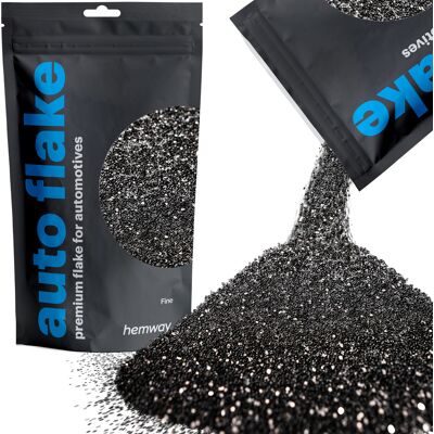 Hemway Automotive Glitter 100g / 3.5oz Black Metal Flake Custom Spray Painting Hemway Automotive Glitter 100g / 3.5oz Black Metal Flake Custom Spray Painting