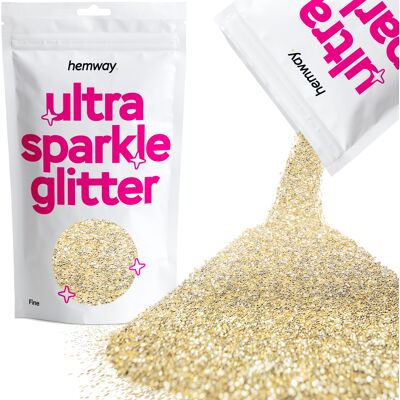Hemway Glitter Ultra Sparkle 100g / 3.5oz Champagne Gold Cosmetic, Festival, Crafts Hemway Glitter Ultra Sparkle 100g / 3.5oz Champagne Gold Cosmetic, Festival, Crafts