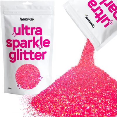 Hemway Glitter Ultra Sparkle 100g / 3.5oz Fluorescent Pink Cosmetic, Festival, Crafts Hemway Glitter Ultra Sparkle 100g / 3.5oz Fluorescent Pink Cosmetic, Festival, Crafts