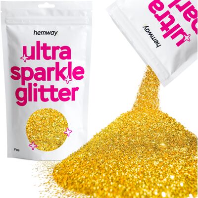 Hemway Glitter Ultra Sparkle 100g / 3.5oz Gold Cosmetic, Festival, Crafts Hemway Glitter Ultra Sparkle 100g / 3.5oz Gold Cosmetic, Festival, Crafts