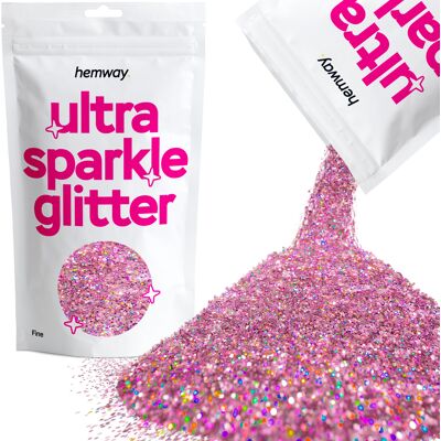 Hemway Glitter Ultra Sparkle 100g / 3.5oz Pink Holographic Cosmetic, Festival, Crafts Hemway Glitter Ultra Sparkle 100g / 3.5oz Pink Holographic Cosmetic, Festival, Crafts