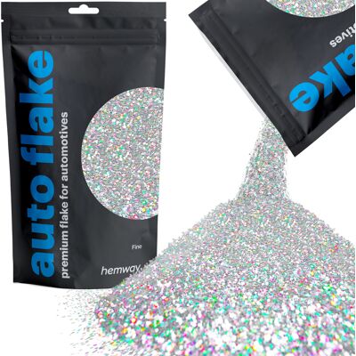 Hemway Automotive Glitter 100g / 3.5oz Silver Holographic Metal Flake Custom Spray Painting Hemway Automotive Glitter 100g / 3.5oz Silver Holographic Metal Flake Custom Spray Painting