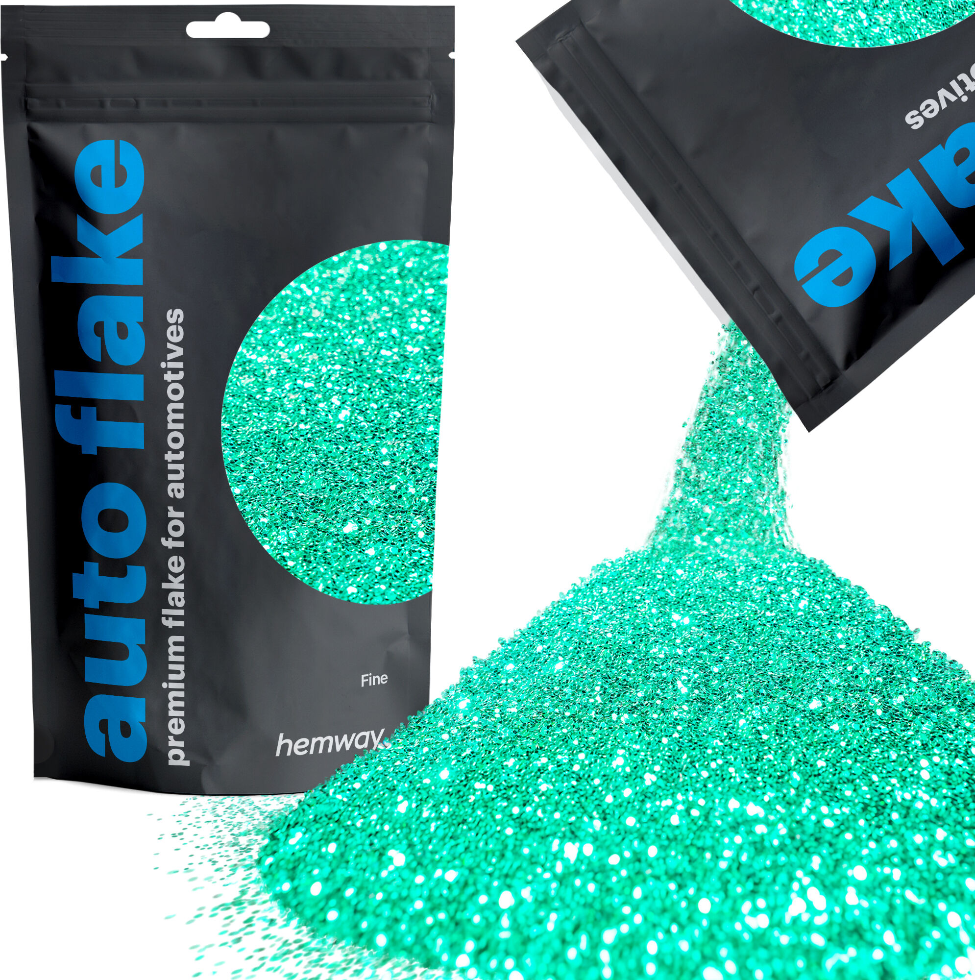 Hemway Automotive Glitter 100g / 3.5oz Turquoise Blue Metal Flake Custom Spray Painting