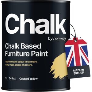 Hemway Chalk Based Furniture Paint Custard Yellow Shabby Chic Chalky Matt Finish Hemway Chalk Based Furniture Paint Custard Yellow Shabby Chic Chalky Matt Finish