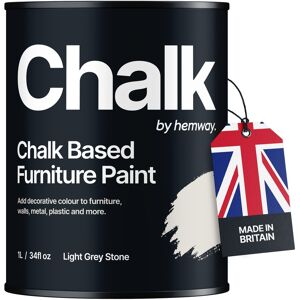 Hemway Chalk Based Furniture Paint Light Grey Stone Shabby Chic Chalky Matt Finish Hemway Chalk Based Furniture Paint Light Grey Stone Shabby Chic Chalky Matt Finish