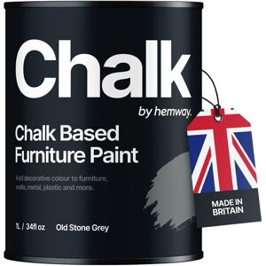 Hemway Chalk Based Furniture Paint Old Stone Grey Shabby Chic Chalky Matt Finish Hemway Chalk Based Furniture Paint Old Stone Grey Shabby Chic Chalky Matt Finish
