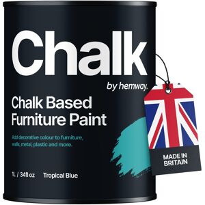 Hemway Chalk Based Furniture Paint Tropical Blue Shabby Chic Chalky Matt Finish Hemway Chalk Based Furniture Paint Tropical Blue Shabby Chic Chalky Matt Finish