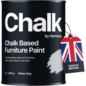 Hemway Chalk Based Furniture Paint Winter Grey Shabby Chic Chalky Matt Finish Hemway Chalk Based Furniture Paint Winter Grey Shabby Chic Chalky Matt Finish