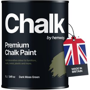 Hemway Chalk Paint Dark Moss Green Shabby Chic Furniture Chalky Matt Finish Hemway Chalk Paint Dark Moss Green Shabby Chic Furniture Chalky Matt Finish
