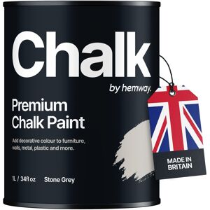 Hemway Chalk Paint Stone Grey Shabby Chic Furniture Chalky Matt Finish Hemway Chalk Paint Stone Grey Shabby Chic Furniture Chalky Matt Finish