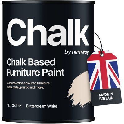Hemway - Buttercream White - Chalk Based - Furniture Paint - Paint Hemway - Buttercream White - Chalk Based - Furniture Paint - Paint