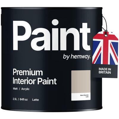 Hemway - Interior Acrylic Water-Based Eco Paint - Latte - Matte - Paint Hemway - Interior Acrylic Water-Based Eco Paint - Latte - Matte - Paint