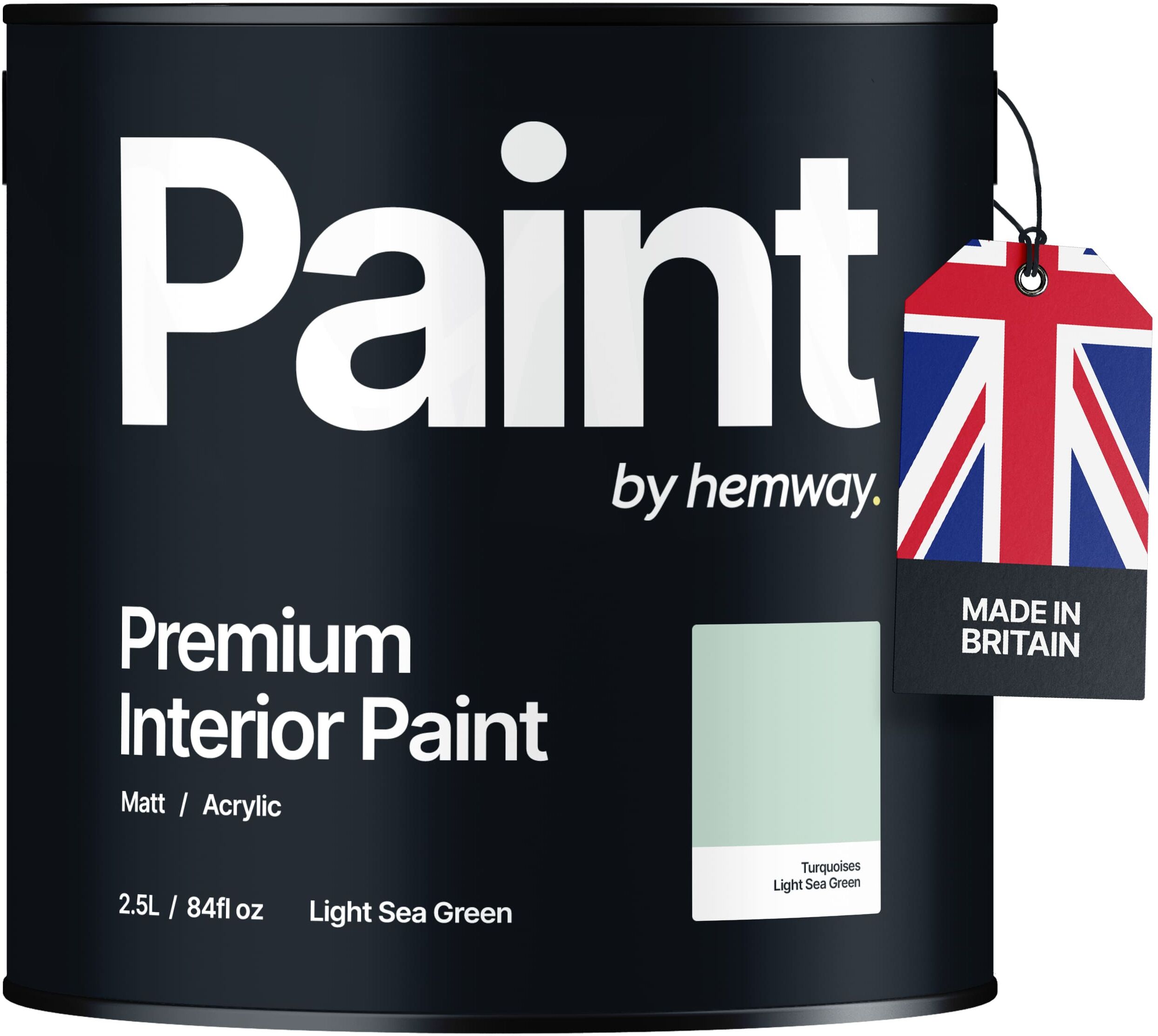 Hemway Wall Paint Light Sea Green Matt Emulsion Interior Acrylic Latex
