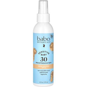 Babo Botanicals, Sensitive Baby, Mineral Sunscreen Spray, SPF 30, Fragrance Free, 6 fl oz (177 ml) Babo Botanicals, Sensitive Baby, Mineral Sunscreen Spray, SPF 30, Fragrance Free, 6 fl oz (177 ml)