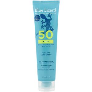 Blue Lizard Australian Sunscreen, Kids Mineral Sunscreen, SPF 50, 5 fl oz (148 ml) Blue Lizard Australian Sunscreen, Kids Mineral Sunscreen, SPF 50, 5 fl oz (148 ml)