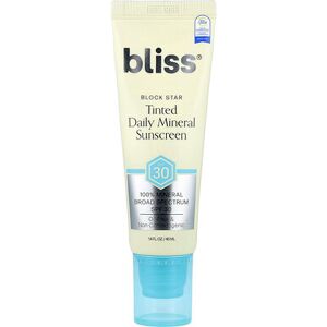 Bliss, Block Star, Tinted Daily Mineral Sunscreen, SPF 30, 1.4 fl oz (40 ml) Bliss, Block Star, Tinted Daily Mineral Sunscreen, SPF 30, 1.4 fl oz (40 ml)