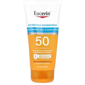 Eucerin Advanced Hydration, Lightweight Sunscreen Lotion, SPF 50, Fragrance Free, 5 fl oz (150 ml) Eucerin Advanced Hydration, Lightweight Sunscreen Lotion, SPF 50, Fragrance Free, 5 fl oz (150 ml)
