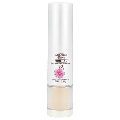 Hawaiian Tropic, Mineral Translucent Sunscreen Powder, SPF 30 , 0.15 oz (4.25 g) Hawaiian Tropic, Mineral Translucent Sunscreen Powder, SPF 30 , 0.15 oz (4.25 g)