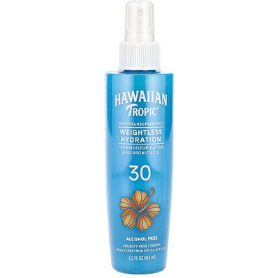 Hawaiian Tropic, Weightless Hydration, Water Sunscreen Mist, SPF 30, 5.2 fl oz (153 ml) Hawaiian Tropic, Weightless Hydration, Water Sunscreen Mist, SPF 30, 5.2 fl oz (153 ml)