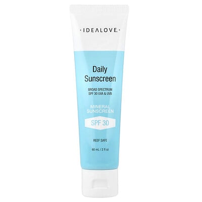 Idealove, Daily Sunscreen, Mineral SPF 30, 2 fl oz (60 ml) Idealove, Daily Sunscreen, Mineral SPF 30, 2 fl oz (60 ml)