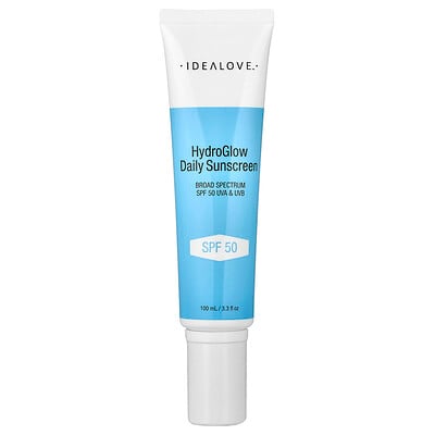 Idealove, Hydro Glow Daily Sunscreen SPF 50, 3.3 fl oz (100 ml) Idealove, Hydro Glow Daily Sunscreen SPF 50, 3.3 fl oz (100 ml)