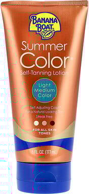 Care+ Banana Boat, Summer Color®, Self Tanning Lotion, Light Medium Color, 6 fl oz (177 ml)