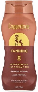 Care+ Coppertone, Tanning, Sunscreen Lotion, SPF 8, 8 fl oz (237 ml)