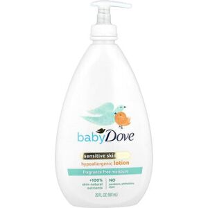 Dove, Baby, Sensitive Skin Care, Hypoallergenic Lotion, Fragrance Free, 20 fl oz (591 ml) Dove, Baby, Sensitive Skin Care, Hypoallergenic Lotion, Fragrance Free, 20 fl oz (591 ml)