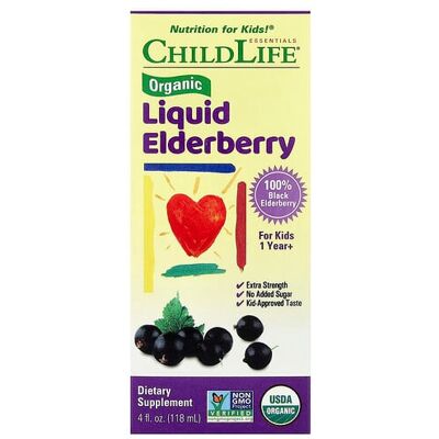 ChildLife Essentials Organic Liquid Elderberry - Kids 1+ - 4 fl oz ChildLife Essentials Organic Liquid Elderberry - Kids 1+ - 4 fl oz