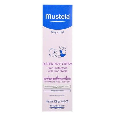 Mustela, Baby-Child, Diaper Rash Cream, Fragrance Free, 3.8 oz (108 g) Mustela, Baby-Child, Diaper Rash Cream, Fragrance Free, 3.8 oz (108 g)